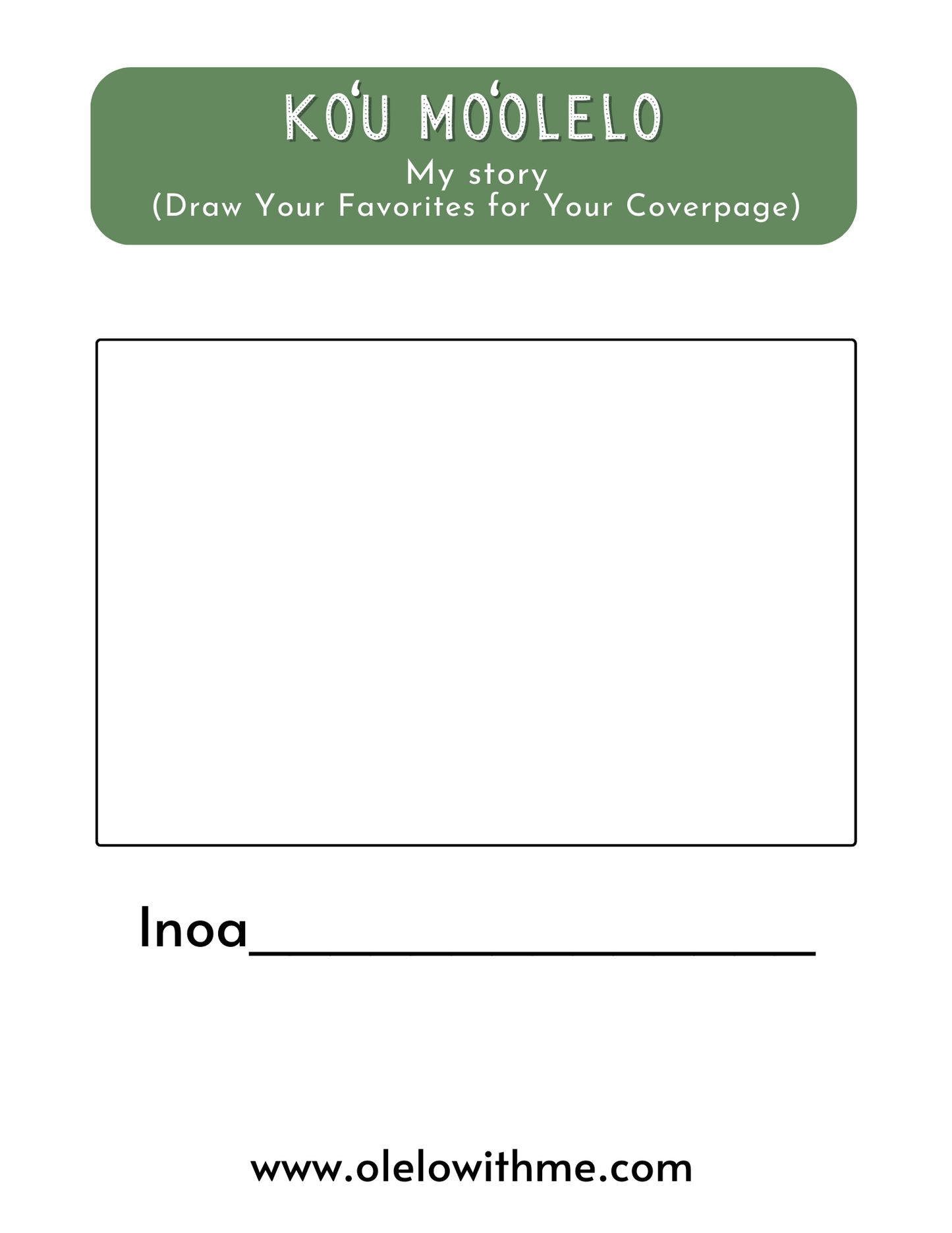 printable koʻu moʻolelo (about me) book